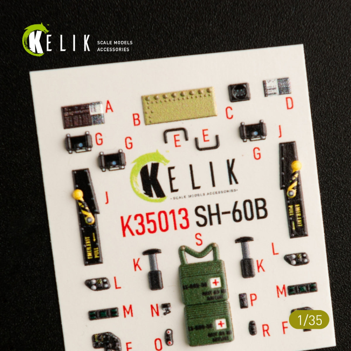 KELIK K35013 SH-60B INTERIOR 3D DECALS FOR KITTY HAWK KIT 1/35 – zdjęcie 3