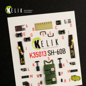 KELIK K35013 SH-60B INTERIOR 3D DECALS FOR KITTY HAWK KIT 1/35 – zdjęcie 3
