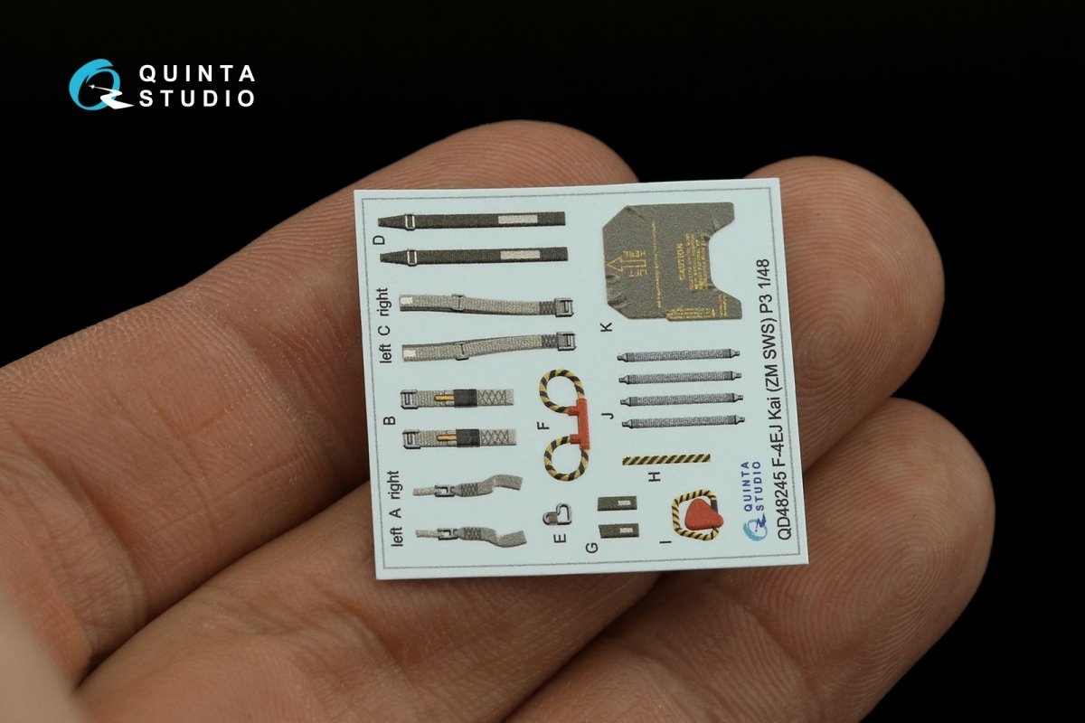 Quinta Studio QD48245 F-4EJ Kai 3D-Printed &amp;amp; coloured Interior on decal paper (ZM SWS) 1/48 – zdjęcie 18