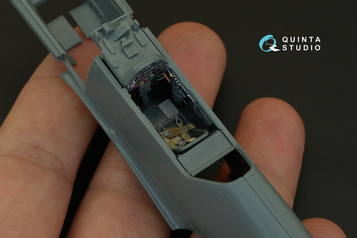 Quinta Studio QD48086 Bf 109E-1/E-3 3D-Printed &amp;amp; coloured Interior on decal paper (for Eduard kit) 1/48 – zdjęcie 7