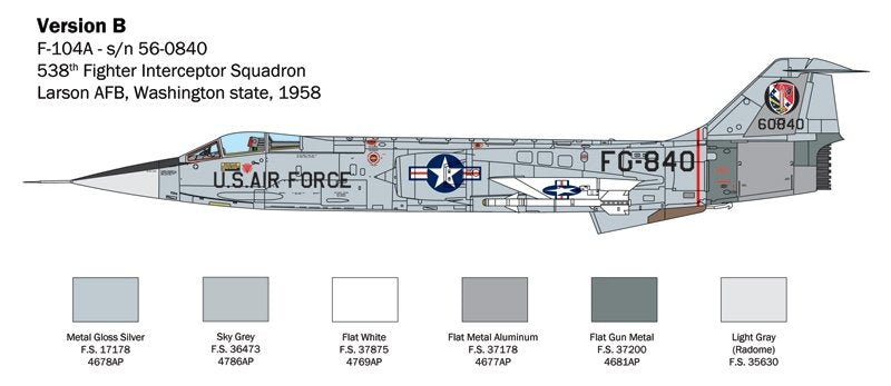 Italeri 2515 F-104 STARFIGHTER A/C 1/32 – zdjęcie 5