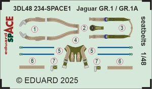 Eduard Jaguar GR.1 / GR.1A seatbelts SPACE 1/48 – zdjęcie 3