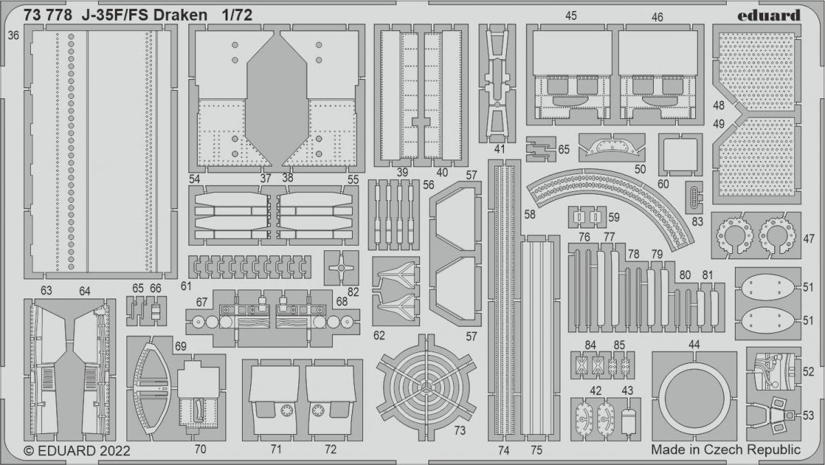 Eduard 73778 J-35F/ FS Draken HOBBY 2000, HASEGAWA 1/72 – image 2
