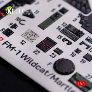 KELIK K48082 FM-1 Wildcat/Martlet Mk.V interior 3D decals for Tamiya kit 1/48 – image 6