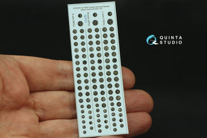 Quinta Studio QD32243 US WWII Cockpit instrument gauges without bezels 3D-Printed &amp;amp; coloured Interior on decal paper (All Kits) 1/32 – zdjęcie 4