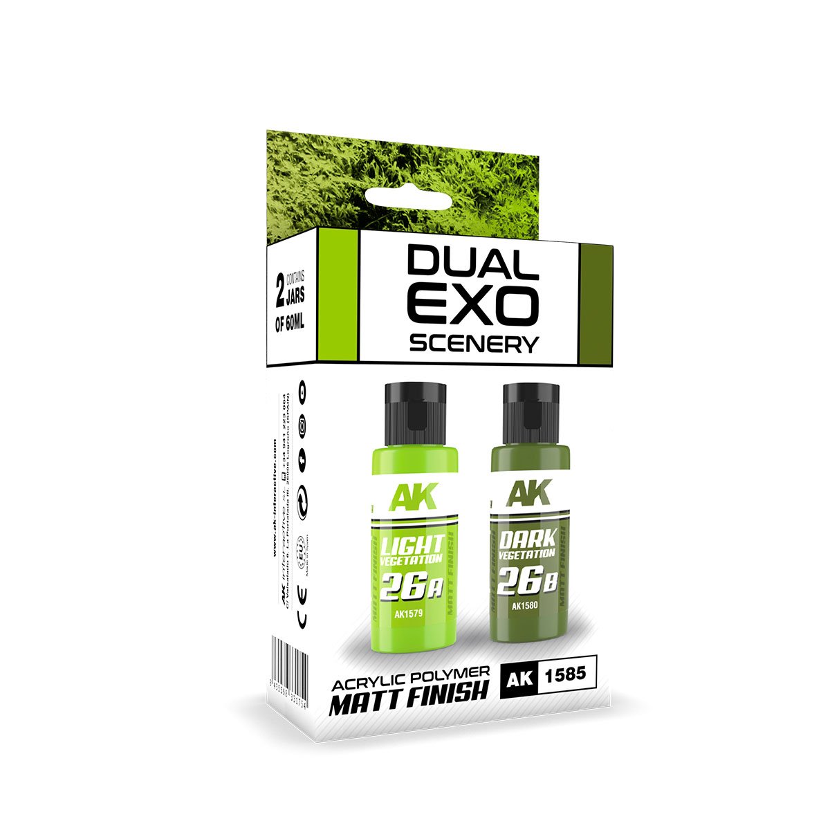 AK Interactive AK1585 DUAL EXO SCENERY SET 26 – 26A LIGHT VEGETATION &amp;amp; 26B DARK VEGETATION