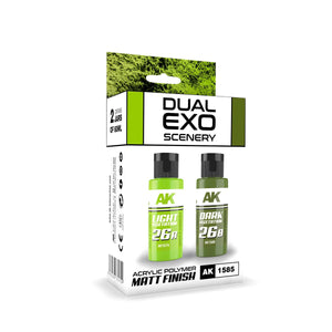 AK Interactive AK1585 DUAL EXO SCENERY SET 26 – 26A LIGHT VEGETATION &amp;amp; 26B DARK VEGETATION