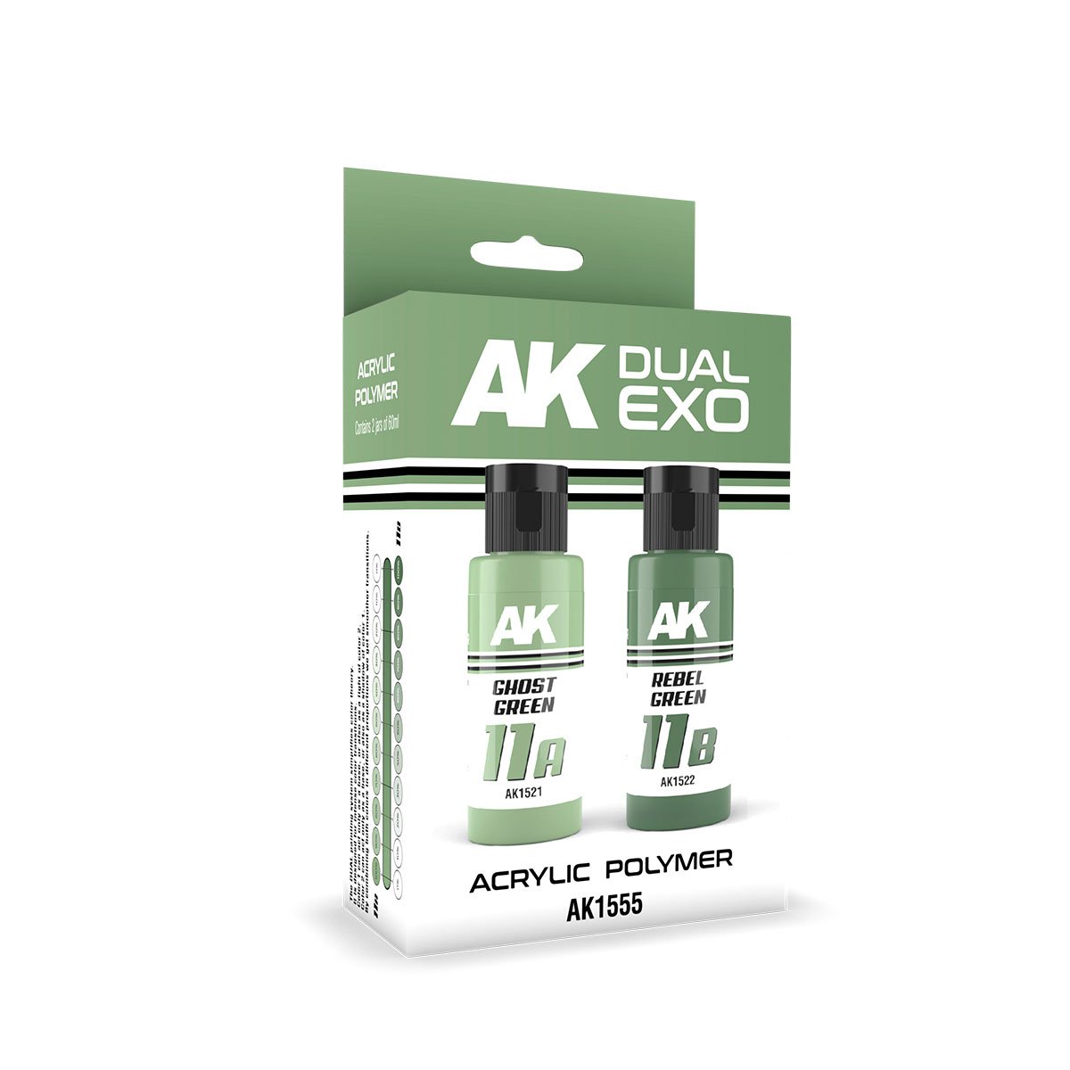 AK Interactive AK1555 DUAL EXO SET 11 – 11A GHOST GREEN &amp;amp; 11B REBEL GREEN