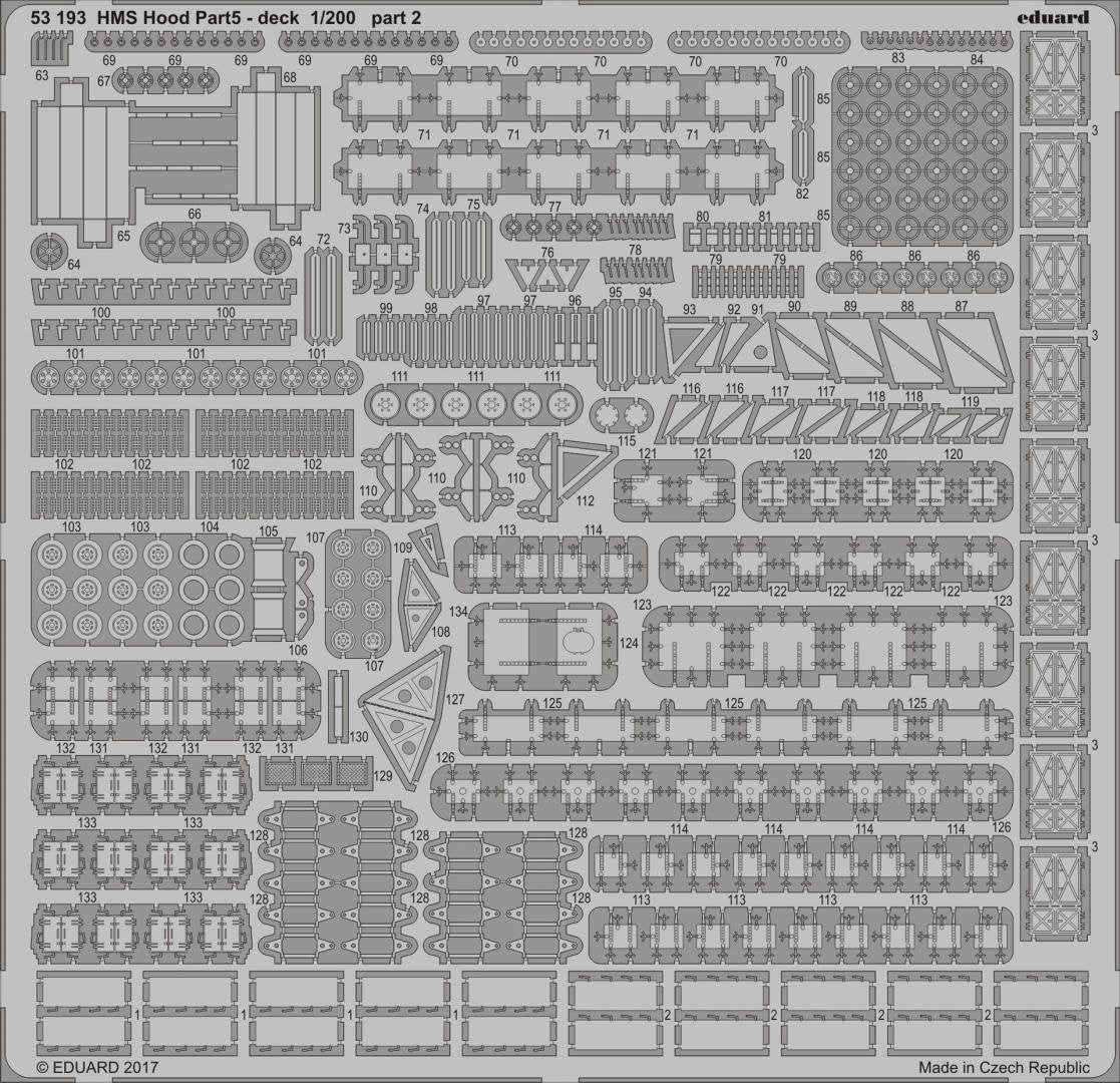 Eduard 53193 HMS Hood pt.5 deck 1/200 TRUMPETER