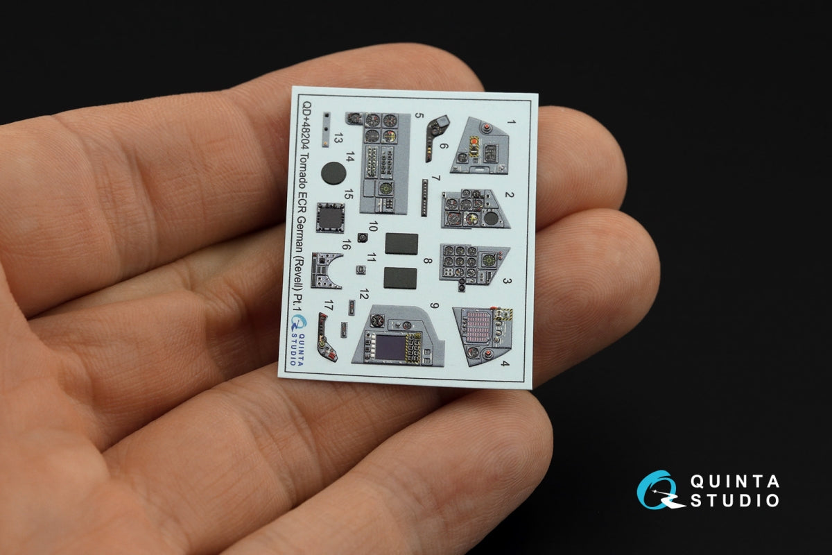 Quinta Studio QDS+48204 Tornado ECR German 3D-Printed &amp;amp; coloured Interior on decal paper (Revell) (small version) (with 3D-printed resin parts) 1/48 – zdjęcie 3