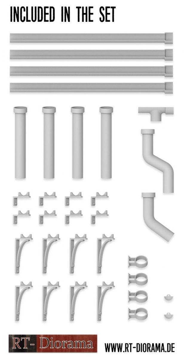 RT-Diorama 35665 Rain Gutters Set 1/35 – image 2