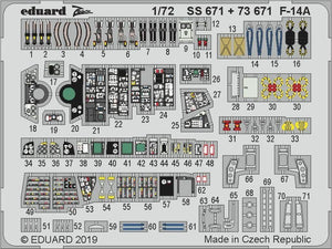 Eduard 73671 F-14A interior 1/72 HOBBY BOSS – zdjęcie 2