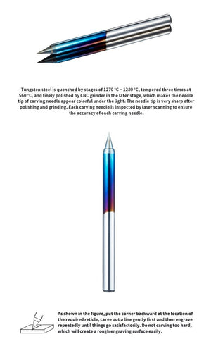 DSPIAE KB-S Tungsten Steel Carving Needle / Rysik ze stali wolframowej – zdjęcie 2