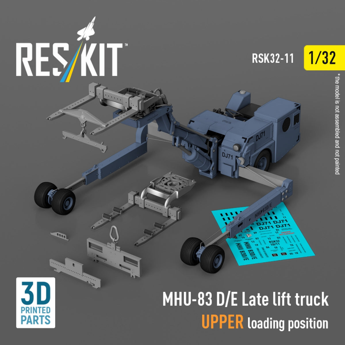 RESKIT RSK32-0011 MHU-83 D/E Late lift truck UPPER loading position (3D Printed model kit) 1/32 – zdjęcie 4