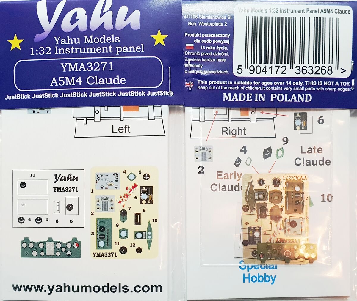 Yahu YMA3271 A5M4 Claude (Mitsubishi Green) Special Hobby 1/32