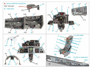 Quinta Studio QD48370 F-4E late without DMAS 3D-Printed &amp;amp; coloured Interior on decal paper (Meng) 1/48 – zdjęcie 2