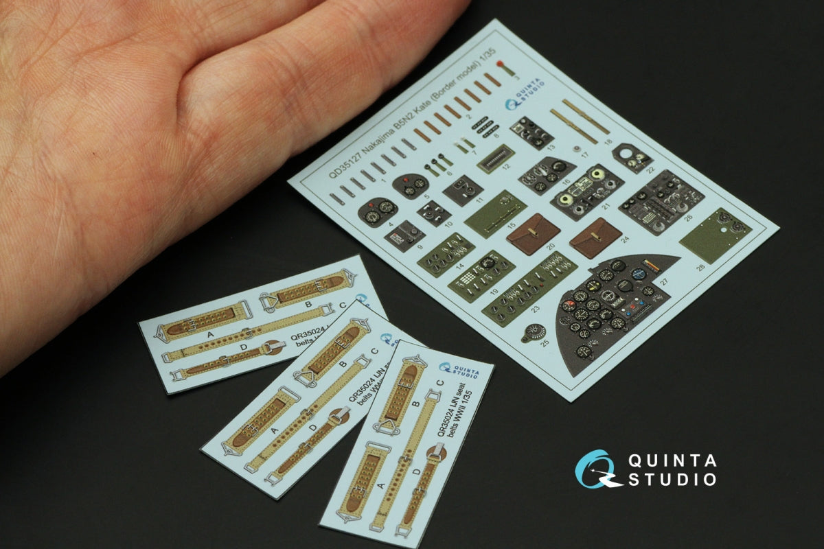Quinta Studio QD35127 Nakajima B5N2 Kate 3D-Printed coloured Interior on decal paper (Border Model) 1/35 – zdjęcie 5