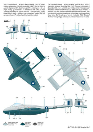 Special Hobby 72383 DH.100 Vampire Mk. I &amp;#39;RAF, RAAF and Armée de l&amp;#39;Air&amp;#39; 1/72 – zdjęcie 3