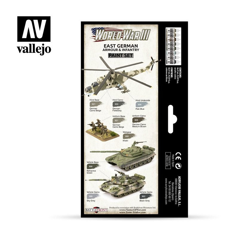 Vallejo 70224 WWIII East German Armour &amp;amp; Infantry 8x17ml – zdjęcie 2