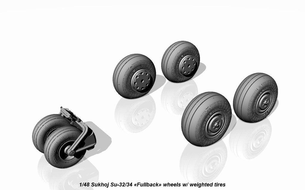 Armory Models AW48025 Sukhoj Su-32FN / Su-34 Fullback wheels w/ weighted tires 1/48 – zdjęcie 4