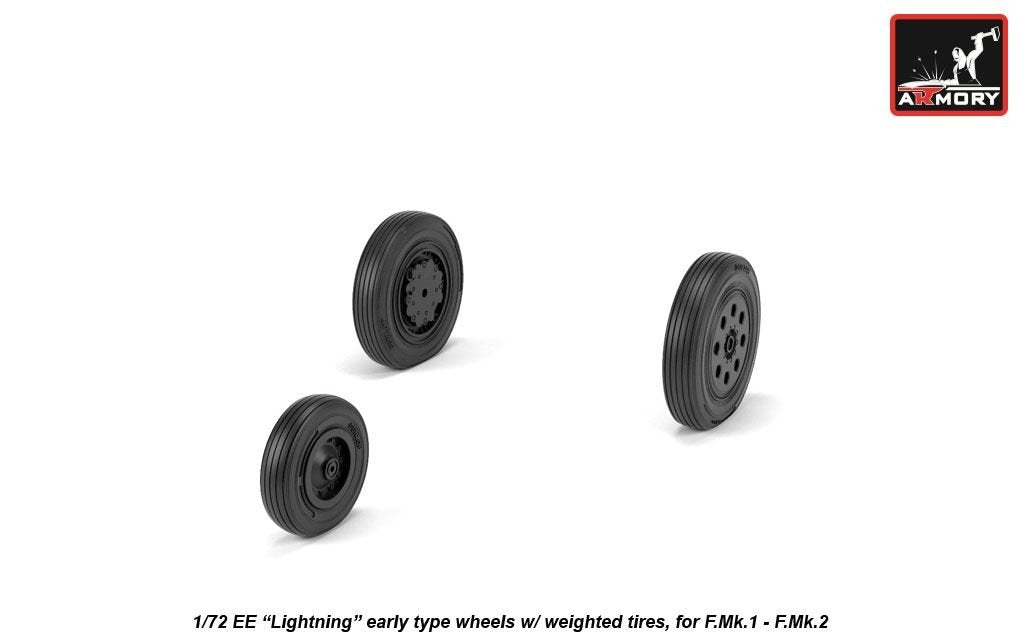 Roues Armory Models AW72409 EE Lightning avec pneus lestés, échelle 1/72 (début)