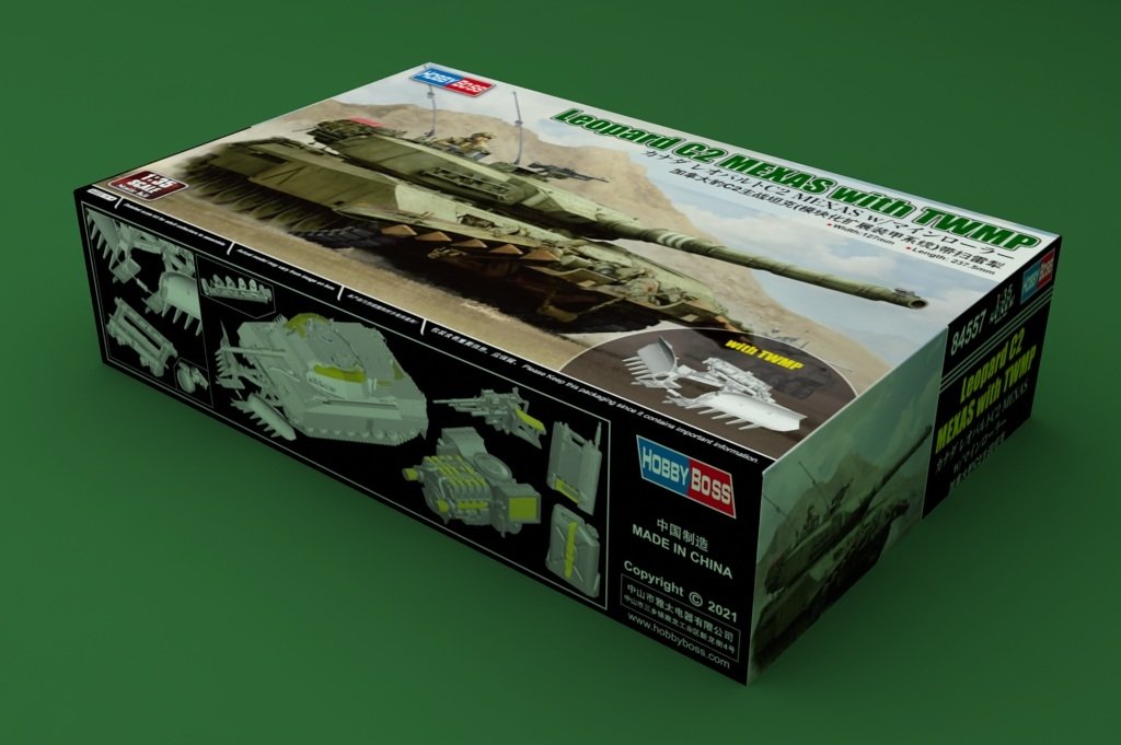 Hobby Boss 84557 Leopard C2 MEXAS with TWMP Track Width Mine Plow 1/35 – image 2
