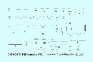 Eduard D72014 F6F stencils 1/72