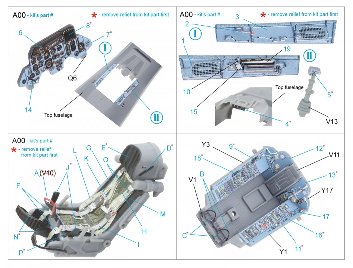 Quinta Studio QD48203 Su-27 3D-Printed &amp;amp; coloured Interior on decal paper ( Hobby Boss ) 1/48 – zdjęcie 2