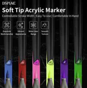 DSPIAE MKF-06 Water-Based Soft Head Marker Fluorescent Orange – zdjęcie 2