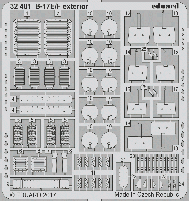 Eduard 32401 B-17E/ F exterior 1/32 HK MODELS