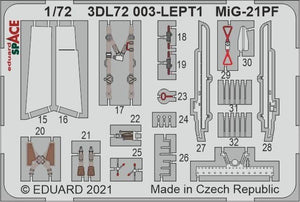 Eduard 3DL72003 MiG-21PF SPACE 1/72 – zdjęcie 2