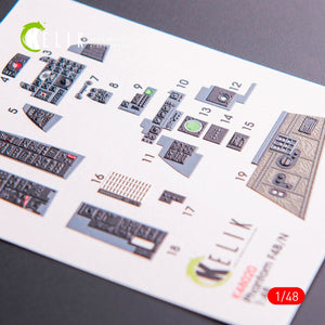 KELIK K48020 F-4B/N INTERIOR 3D DECALS FOR ACADEMY KIT 1/48 – zdjęcie 2