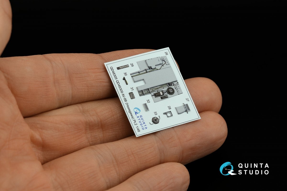 Quinta Studio QD48305 AV-8B Early 3D-Printed &amp;amp; coloured Interior on decal paper (Hasegawa) 1/48 – zdjęcie 9