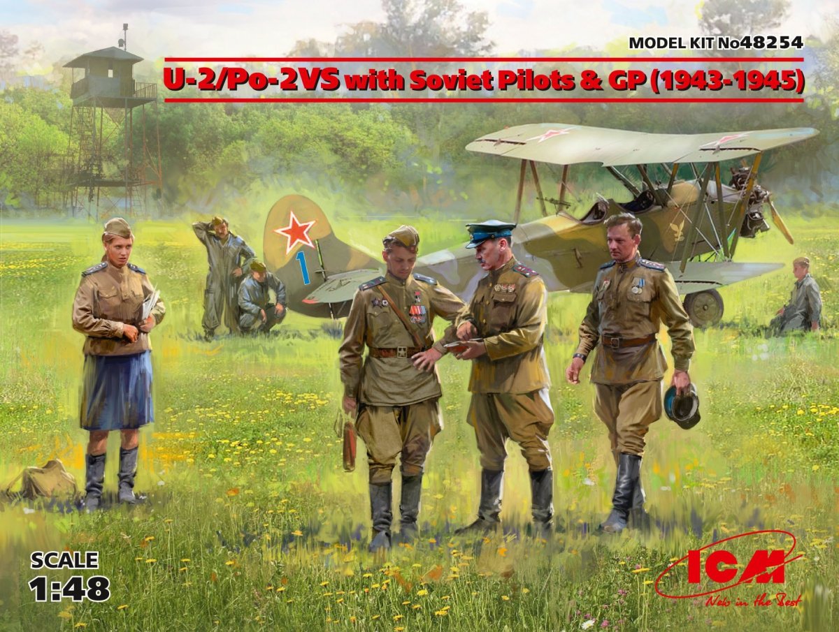 ICM 48254 U-2/Po-2VS with Soviet Pilots &amp;amp; GP (1943-1945) 1/48