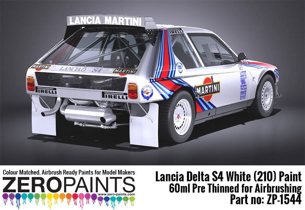 Zero Paints ZP-1544 Lancia Delta S4 Rally 1986 Monte Carlo Rally White (210) Paint 60ml – zdjęcie 2