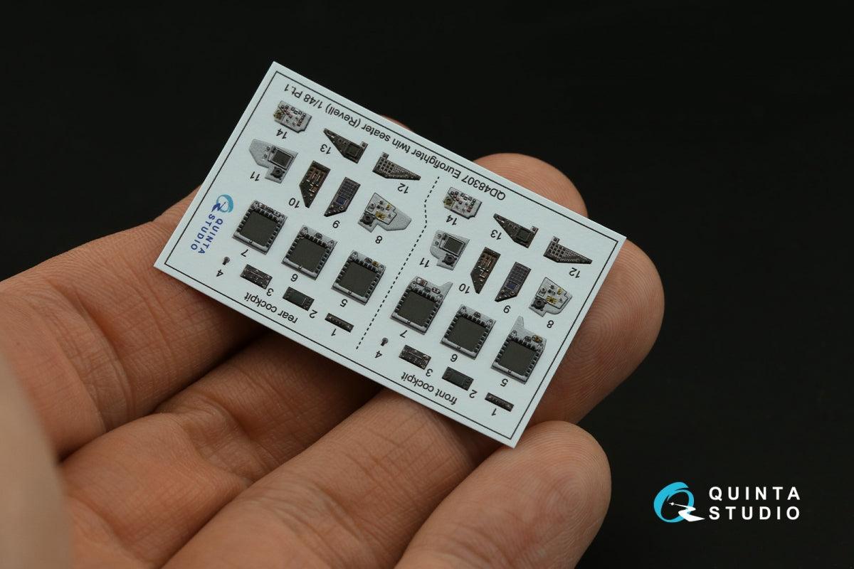 Quinta Studio QD48307 Eurofighter twin seater 3D-Printed coloured Interior on decal paper (Revell) 1/48 – zdjęcie 8