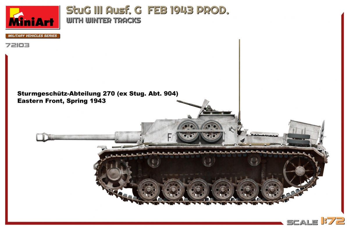 MiniArt 72103 StuG III Ausf. G FEB 1943 PROD. WITH WINTER TRACKS 1/72 – zdjęcie 6