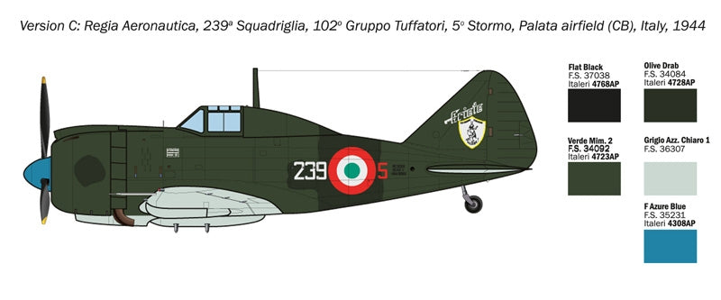 Italeri 1472 Reggiane Re.2002 Ariete 1/72 – zdjęcie 7
