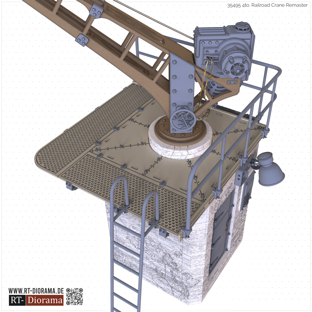 RT-Diorama 35495 4to. Railroad Crane Industrial Series - 3D Printed Model 1/35