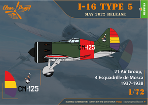 Clear Prop! CP72023 I-16 Type 5 In the sky of Spain STARTER KIT 1/72 – zdjęcie 11