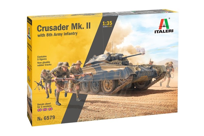 Italeri 6579 Crusader II w/ 8th Army Infantry 1/35 – zdjęcie 2