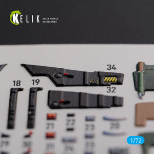 KELIK K72120 Mirage 2000D interior 3D decals forModelSvit kit 1/72 – zdjęcie 7