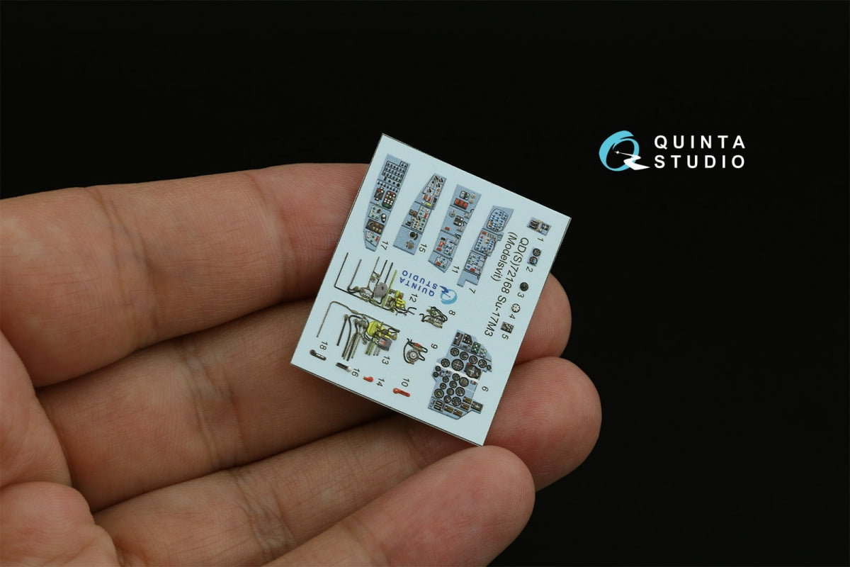 Quinta Studio QDS-72168 Su-17M3 3D-Printed coloured Interior on decal paper (Modelsvit) (small version) 1/72 – zdjęcie 4