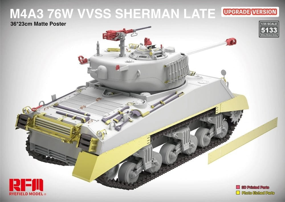 Rye Field Model 5133 M4A3 76W VVSS Sherman Late Upgrade Version 1/35 – image 4