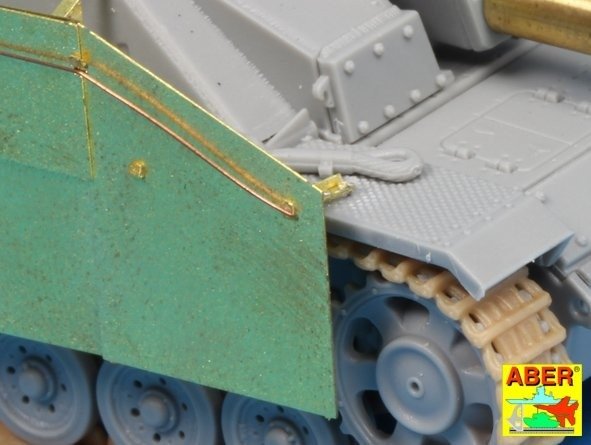 Aber 72A11 Osłony boczne do Sturmgeschutz III (wczesne) / Side skirts for Sturmgeschutz III (Early model) 1/72 – immagine 6
