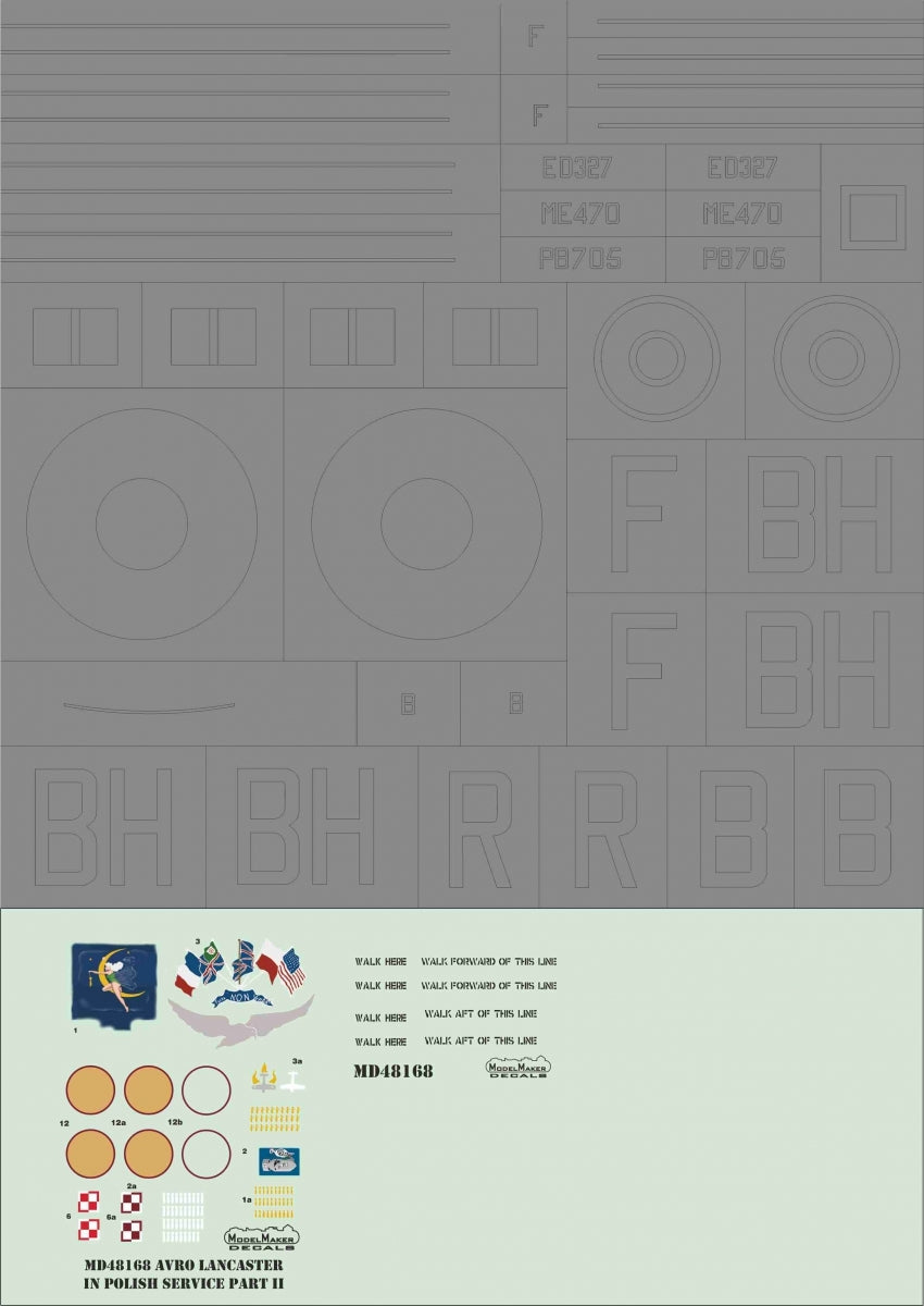 ModelMaker Decals MD48168 Avro Lancaster in Polish service part I 1/48 – image 3