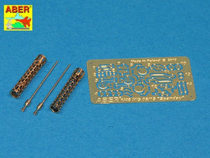 Aber A48 040 Set of two barrels for German 7.9 mm lMG 08/15 Spandau WWI aircraft machine gun (1/48)