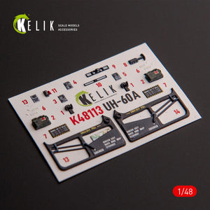 KELIK K48113 UH-60A Black Hawk - Type 1 interior 3D decals for ICM kit 1/48 – zdjęcie 4