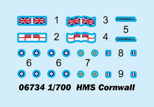 Trumpeter 06734 HMS Cornwall 1/700 – image 3