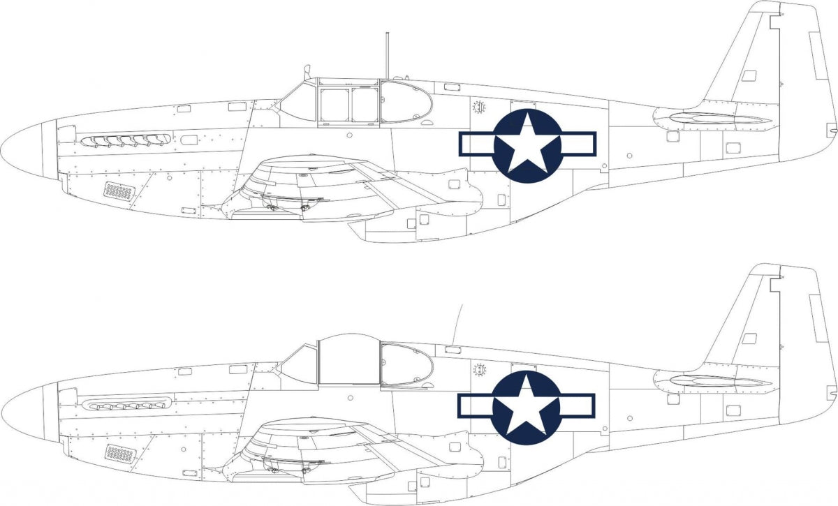 Eduard EX1038 P-51B/ C US national insignia EDUARD 1/48